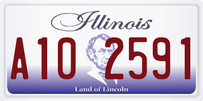 IL license plate A102591