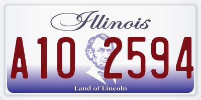 IL license plate A102594