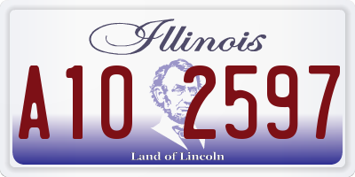IL license plate A102597