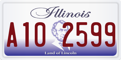 IL license plate A102599