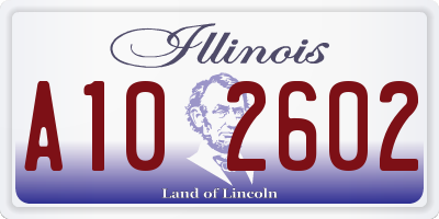 IL license plate A102602