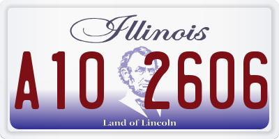 IL license plate A102606