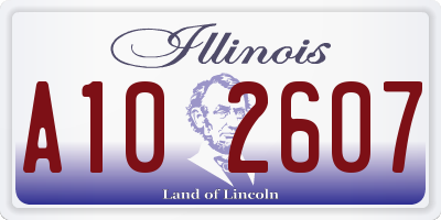 IL license plate A102607
