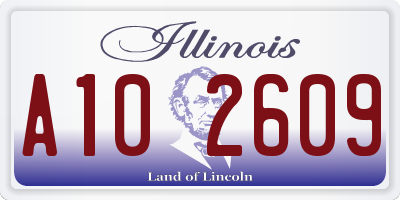 IL license plate A102609
