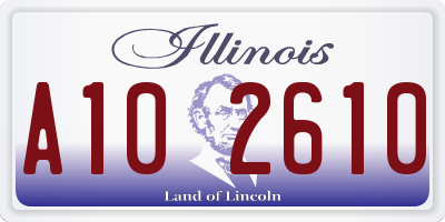 IL license plate A102610