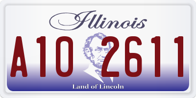 IL license plate A102611