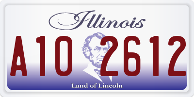 IL license plate A102612