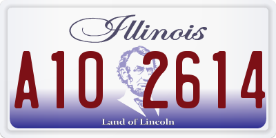 IL license plate A102614