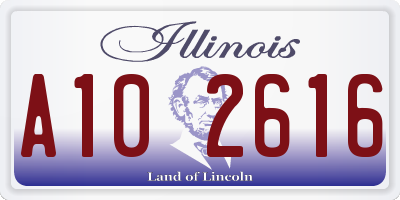 IL license plate A102616