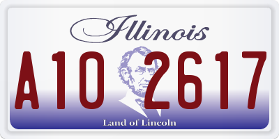 IL license plate A102617