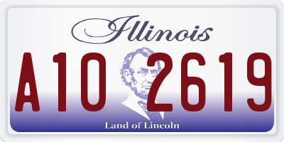 IL license plate A102619