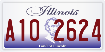 IL license plate A102624