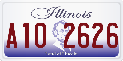 IL license plate A102626