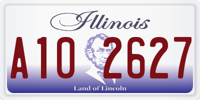 IL license plate A102627