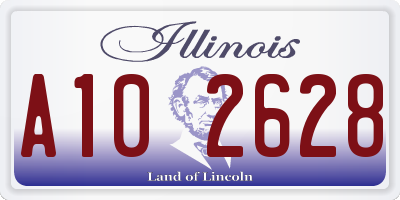 IL license plate A102628