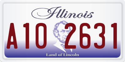 IL license plate A102631