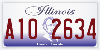 IL license plate A102634