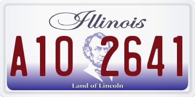 IL license plate A102641