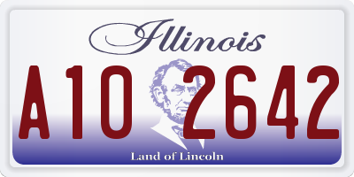 IL license plate A102642