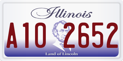 IL license plate A102652
