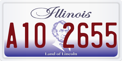IL license plate A102655
