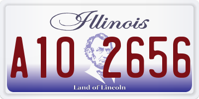 IL license plate A102656