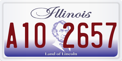 IL license plate A102657