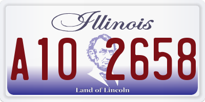 IL license plate A102658