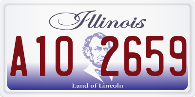 IL license plate A102659