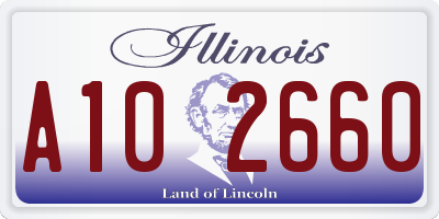 IL license plate A102660