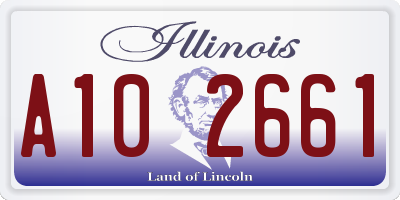 IL license plate A102661
