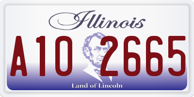 IL license plate A102665