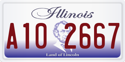 IL license plate A102667