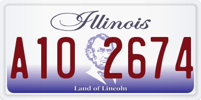 IL license plate A102674