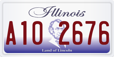 IL license plate A102676