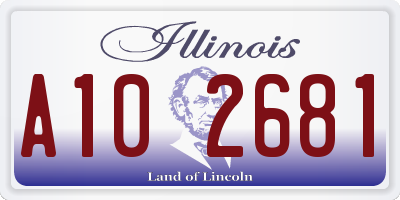 IL license plate A102681