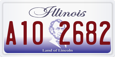 IL license plate A102682