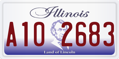 IL license plate A102683