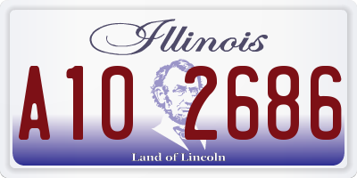 IL license plate A102686