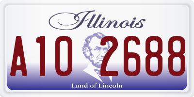 IL license plate A102688