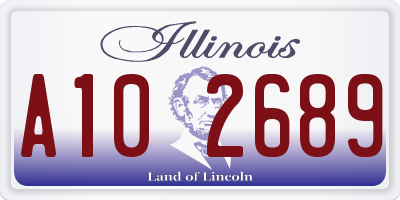 IL license plate A102689