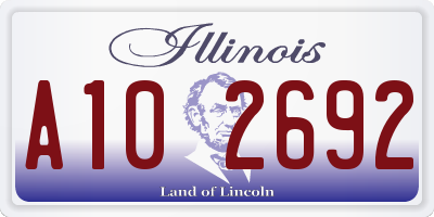 IL license plate A102692