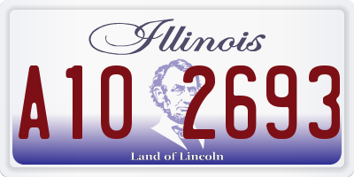 IL license plate A102693