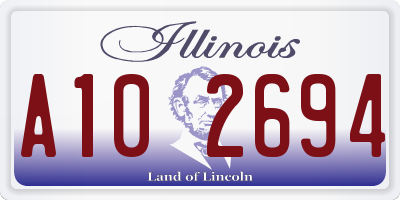 IL license plate A102694