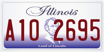 IL license plate A102695