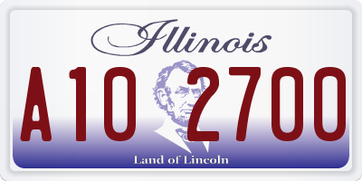 IL license plate A102700