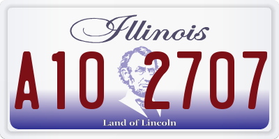IL license plate A102707