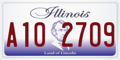 IL license plate A102709