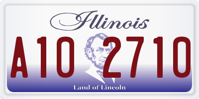 IL license plate A102710