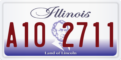 IL license plate A102711